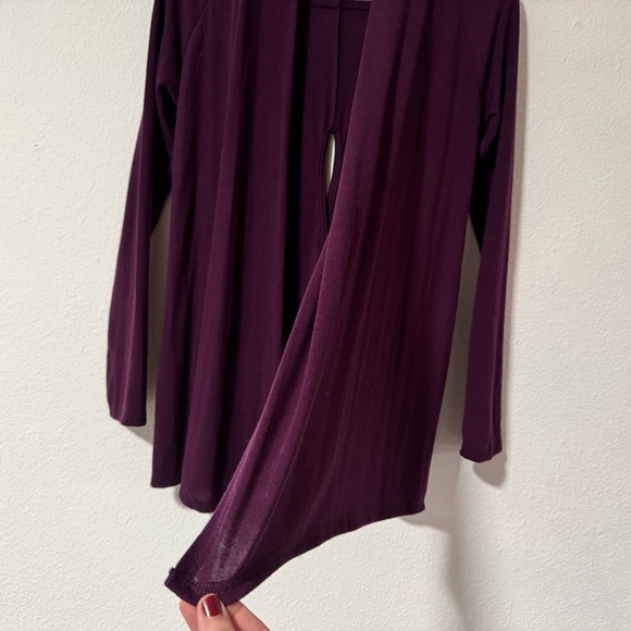 Gilli Minimalist Cross Back Open Front Cardigan Jacket Sweater Sz Medium - Picture 7 of 10